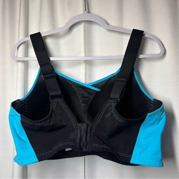 Livi Active Sport Bra 44DDD Bright Blue Convertible Strap Molded No Wire Workout - Picture 3 of 10